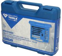 BRILLIANT TOOLS Ball Bearing Puller Kit, Alloy steel, With Sturdy Blue Transport case, 10-TLG
