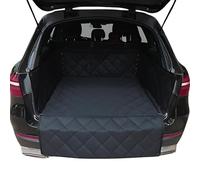 Fits LAND ROVER DEFENDER 130 - Car Boot Liner Quilted With Bumper Flap, Durable Heavy Duty, Quilt Design Cushioned For Pets Dogs Tools - Black
