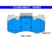 FRONT BRAKE PADS SET 13.0460-4885.2 ATE I