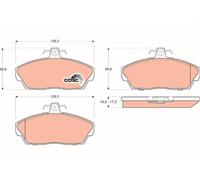 FITS LAND ROVER FREELANDER I 1.8 16V 4X4 BRAKE PAD SET, DISC BRAKE GDB1319 TRW