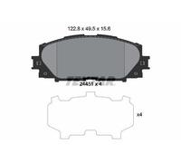 FITS LEXUS CT 200H BRAKE PAD SET, DISC BRAKE 2445101 TEXTAR
