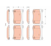 FITS LEXUS IS II IS F BRAKE PAD SET, DISC BRAKE GDB3504 TRW
