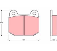 FITS LOTUS ESPRIT S2 2.2 S2 BRAKE PAD SET, DISC BRAKE GDB611 TRW