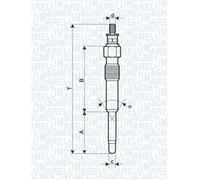 Fits MAGNETI MARELLI 062900007304 GLOW PLUG 1.9D ⭐UK Stock⭐