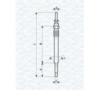 Magneti Marelli Glow Plug UC16A 1214457 (M10 x 1mm) 062900009304 - Opel Saab Vauxhall
