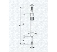 Fits MAGNETI MARELLI 062900012304 GLOW PLUG MERCEDES 2,1, 2,7 CDI 98- ⭐UK Stock⭐