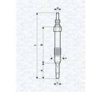 Magneti Marelli Glow Plug CH222 (UC19A) M10 x 1mm 71735458