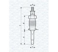 Fits MAGNETI MARELLI 062900016304 Glow Plug