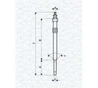 Fits MAGNETI MARELLI 062900024304 GLOW PLUG GN939 1.8DI, 2.0DI MONDEO,TRANSIT 9