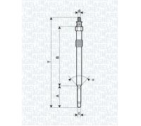 Magneti Marelli Glow Plug CH229 (M10 x 1mm) UC27A 9659279280