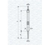 Glow plug Metal glow plug 062900033304 MAGNETI MARELLI for TOYOTA MINI