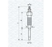 Magneti Marelli Glow Plug 062900065304 - Metal - for TOYOTA HIACE III Bus