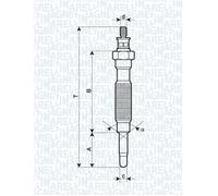 Fits MAGNETI MARELLI 062900072304 GLOW PLUG MM HYUNDAI H-1, H100, MIT ⭐UK Stock⭐