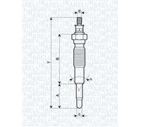 Glow Plug for ASIA MOTORS FORD MAZDA MAGNETI MARELLI 062900077304