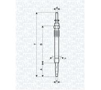 Magneti Marelli Glow Plug 062900078304 - BMW 7 740d (07-'05) - UK Stock