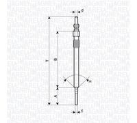 Glow plug Metal glow plug 062900141304 MAGNETI MARELLI for JEEP DODGE CHRYSLER