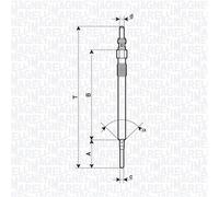 Glow plug Metal glow plug 062900141304 MAGNETI MARELLI for JEEP DODGE CHRYSLER