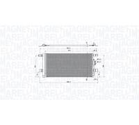 Fits MAGNETI MARELLI 350203104600 condenser AUDI Q5 (FYB, FYG) 2.0TDI