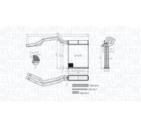 Heater core 350218453000 MAGNETI MARELLI for FORD FOCUS II Station Wagon C-MAX
