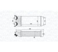 Fits MAGNETI MARELLI 351319204250 intercooler CITROEN/PEUGEOT C3, 207