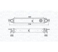 Fits MAGNETI MARELLI 351319204360 intercooler CITROEN/FIAT/PEUGEOT NEMO, FIORIN