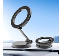 Fits MagSafe Mag Safedock Navigation Car Phone Mount Holder, Magnetic All Metal 360° Rotation Foldable Adhesive Mount with Super Strong Rubidium Magnets for iPhone 16 15 14 13 12 Magnetic Ring Case