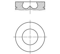 Engine piston Phosphated and graphite-coated 013 PI 00107 002 MAHLE for FORD
