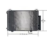 MAHLE ORIGINAL Condenser AC 292 000S with dryer 16 10,15 484 TOYOTA: Yaris I Hatchback