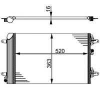MAHLE ORIGINAL AC 358 000S Air conditioning condenser