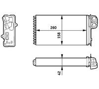 MAHLE ORIGINAL AH 162 000S Heater matrix