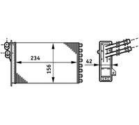 MAHLE AH 72 000S Interior Heat Exchanger BEHR