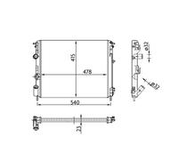 Fits MAHLE CR 36 000S CLIO radiator