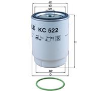 Mahle Original Fuel Filter KC 522D - Spin-on, 108.6mm diameter x 150mm height, Fits MAN