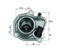 MAHLE ORIGINAL TI 29 87 Thermostat