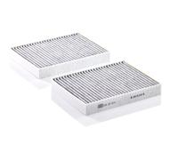 MANN-FILTER CUK 23 014-2 Cabin Air Filter - Pollen Filter with Activated Carbon - (set of 2) for Cars + Transporters