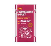 Fits MANNOL MN7832-4ME MANNOL 7832 4-T Powerbike 15W50 4L SM, MA/MA2