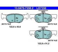 FITS MAZDA 3 SALOON 1.8 SKYACTIV-D BRAKE PAD SET, DISC BRAKE 13.0470-7350.2 ATE