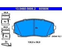 DISC BRAKE PADS SET FOR MAZDA CX 7 ER L5 VE R2AA L3 VDT L3Y7 CX 9 TB CA ATE