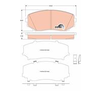 FITS MAZDA CX-7 2.3 MZR DISI TURBO AWD BRAKE PAD SET, DISC BRAKE GDB3471 TRW