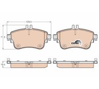 FITS MERCEDES-BENZ A-CLASS A 160 BRAKE PAD SET, DISC BRAKE GDB1933 TRW