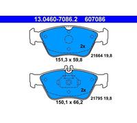 ATE Brake pad set MERCEDES-BENZ 13.0460-7086.2 0024204420,0024209620,0044200220 A0024204420,A0024209620,A0044200220