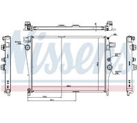 NISSENS Engine Radiator 627044 for Mercedes-Benz A-Class (W176) 2013-2018