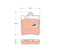 FITS MERCEDES-BENZ CLK CLK 320 BRAKE PAD SET, DISC BRAKE GDB1334 TRW