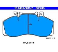 ATE Disc Brake Pad Set 13.0460-6015.2 Fits Mercedes-Benz T2/LN1 OM 364 919