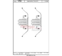 METZGER 109-1751 Brake pad fitting kit