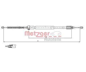 Fits METZGER 11.6597 BRAKE CABLE