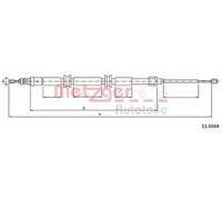 METZGER 11.6684 Handbrake cable