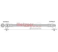 METZGER 4110238 Brake hose