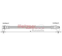 METZGER 4110261 Brake hose