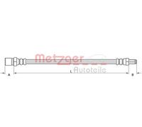 Fits METZGER 4111379 BRAKE HOSE WITH PIPE ⭐UK Stock⭐